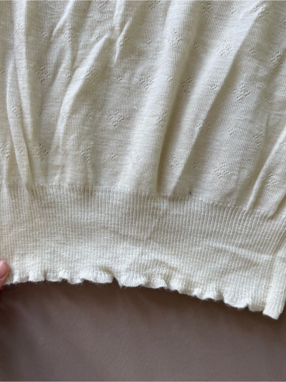 Vintage Wool Blend Pointelle Knit Tank - Picture 7 of 7